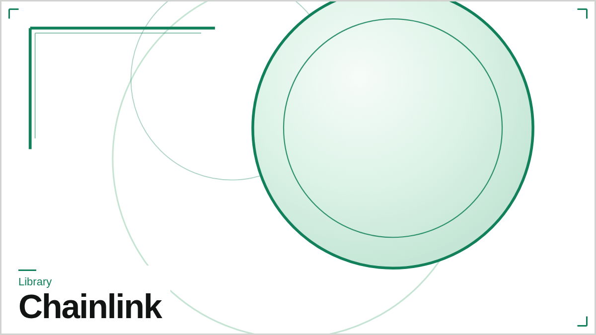 Designed card with the words Library and Chainlink.