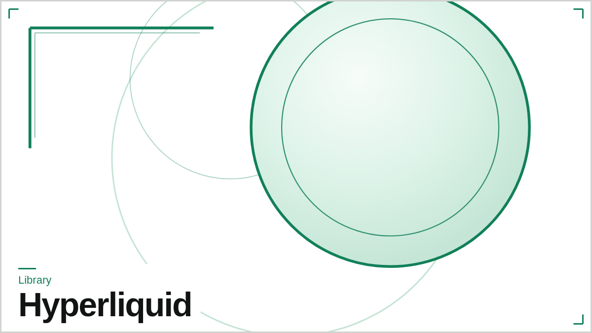 Designed card with the words Library and Hyperliquid.