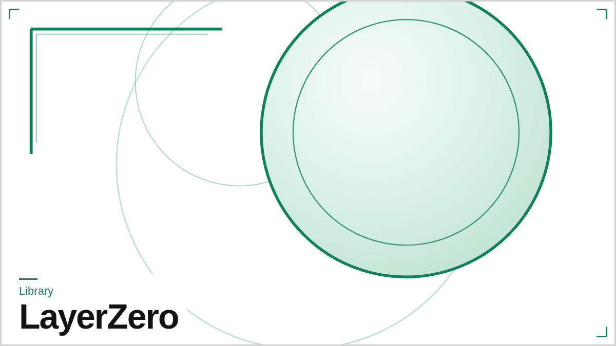 Designed card with the words Library and LayerZero.
